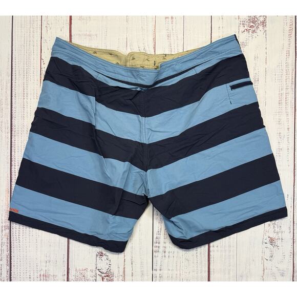 Patagonia Printed Wavefarer Board Shorts Men's Size 40 Pocket's Unlined Stripe - Picture 2 of 9